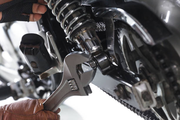 Beykoz rotasına hazırlanan motosikletler için servis görüntüsü